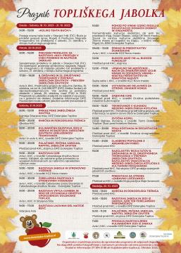 Praznik Topliskega Jabolka 2023 PROGRAM